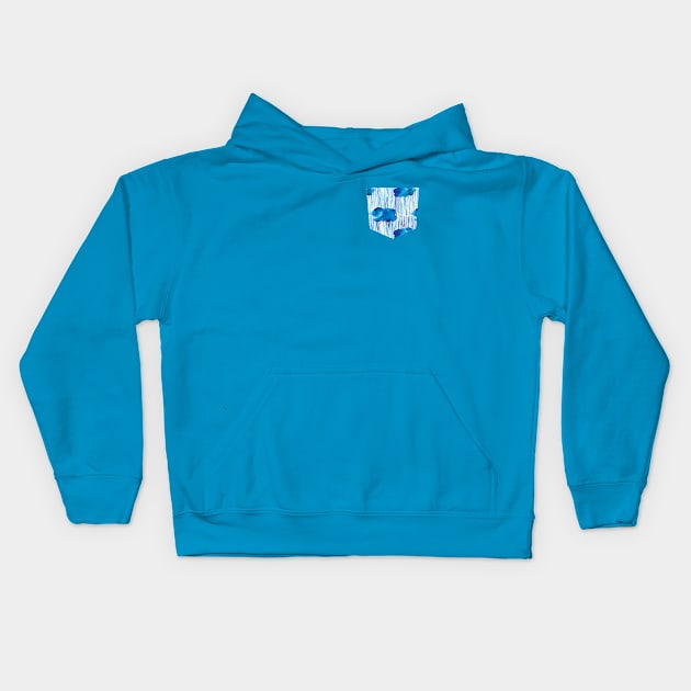 Pocket- rain clouds Kids Hoodie by ninoladesign